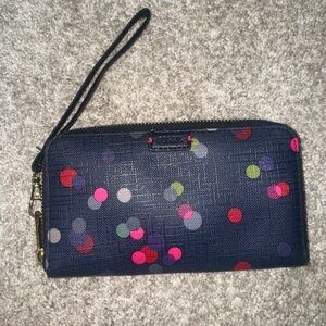 FOSSIL Colorful Polka Dot Wristlet Wallet